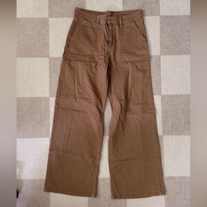 American Eagle Outfitters Tan Straight-Leg Pants